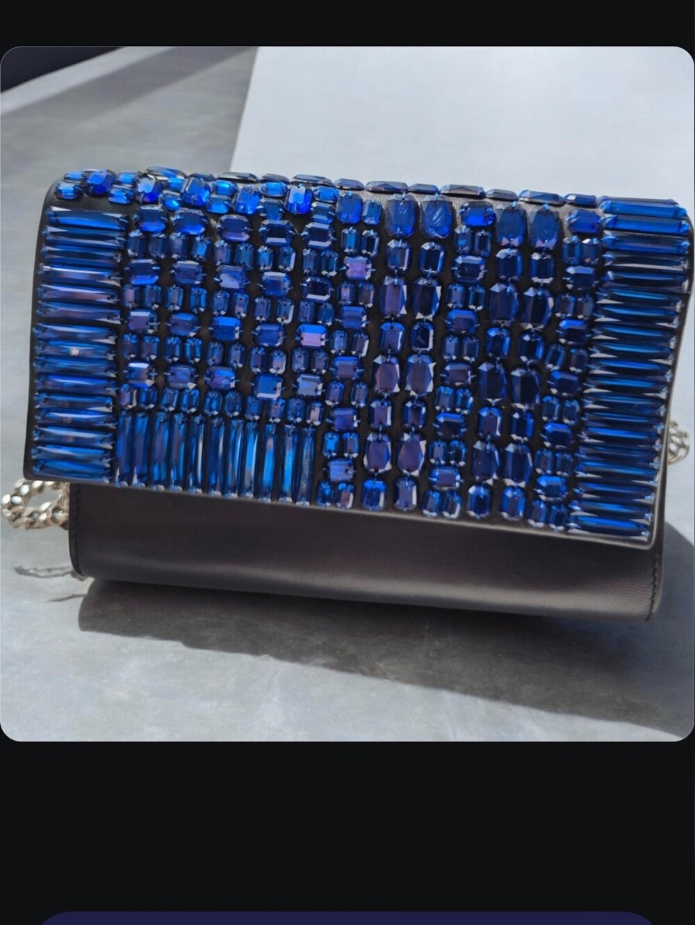 Giuseppe Zanotti -Blue Jeweled Evening Clutch - Women's Bag